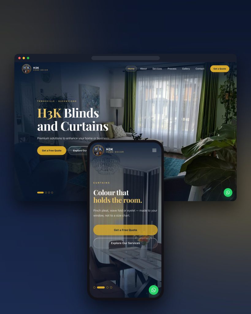 H3K Home Decor — Website · Blinds and Curtains