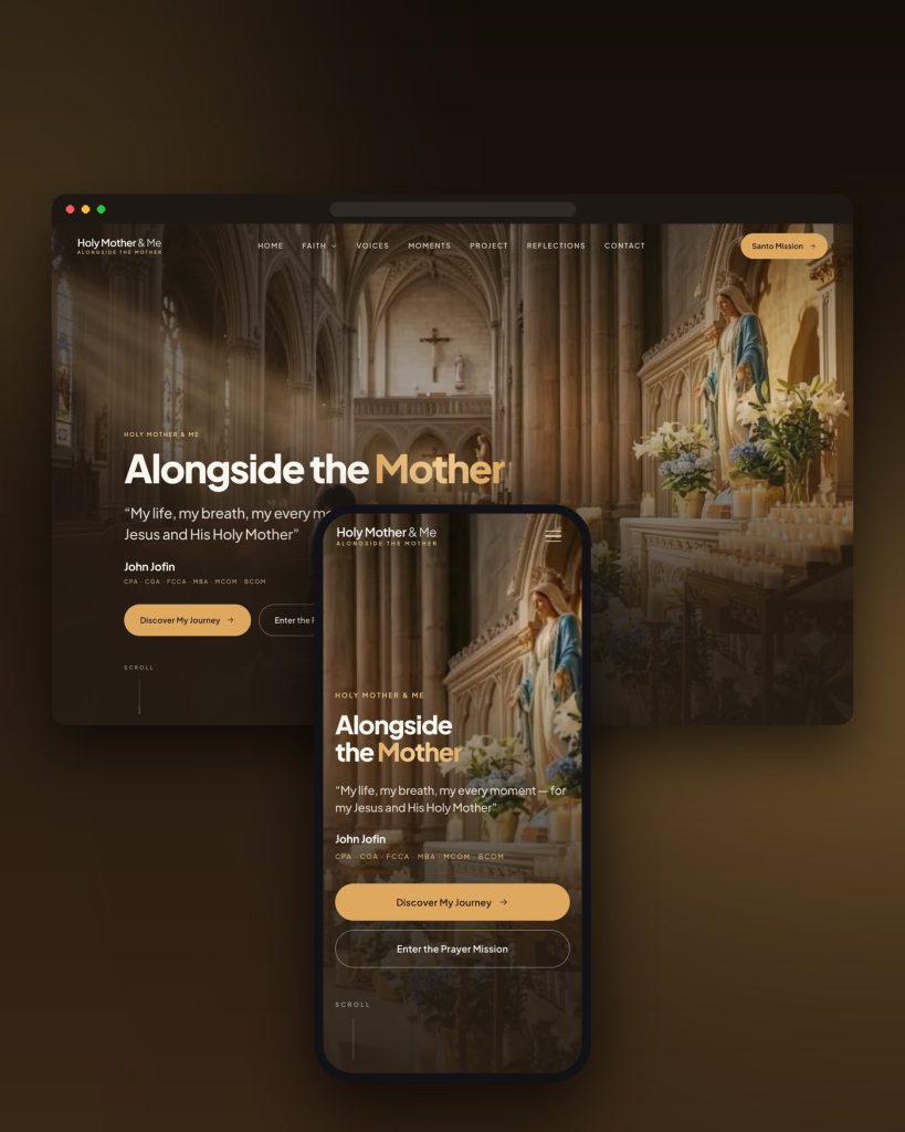 Holy Mother & Me — Website · Faith and Storytelling
