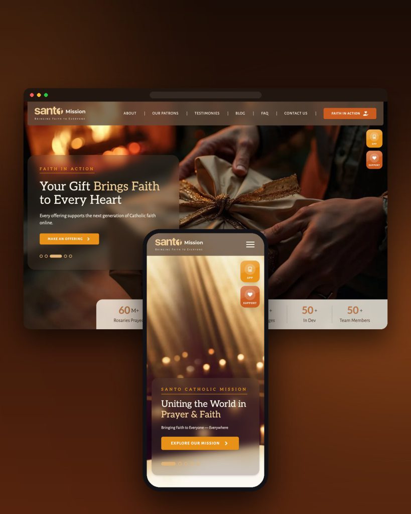 Santo Mission — Website · Catholic Mission